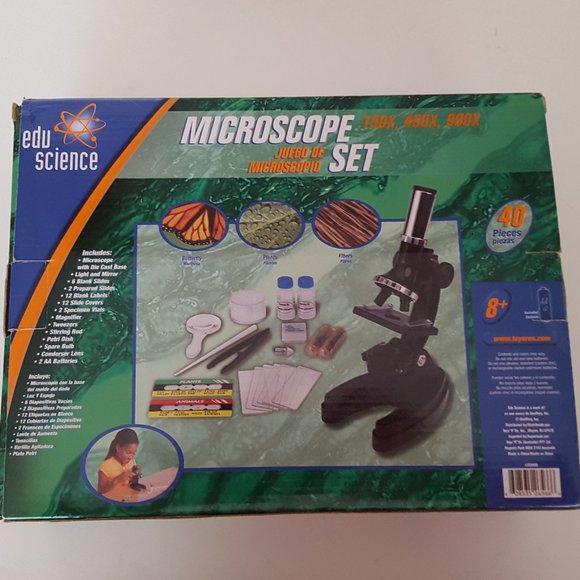 Edu Science Microscope Set 150x,450x,900x *AS IS* NO LIGHTBULB - Picture 2 of 12